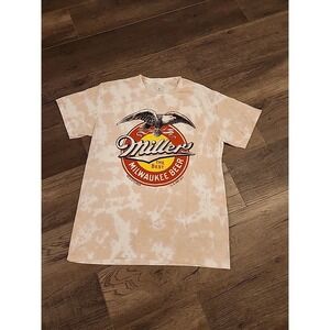 Miller High Life T Shirt Mens M Tie-Dye The Best Milwaukee Beer Retro Eagle Logo